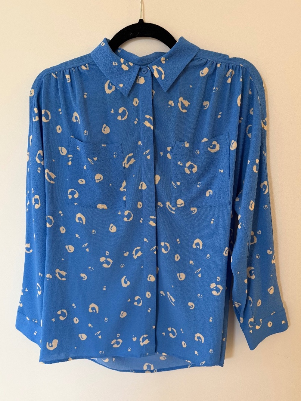 Whistles blue watercolor animal print blouse - new without tags